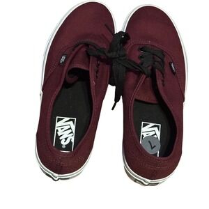 VANS Authentic Classic Unisex Low Top Burgundy Sneakers Size 7 NWOT